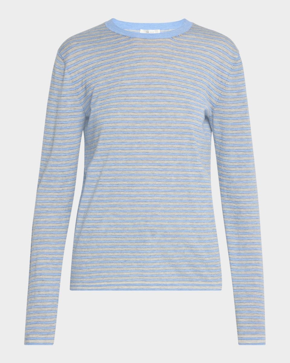 Juhi Stripe Cashmere-Blend Top